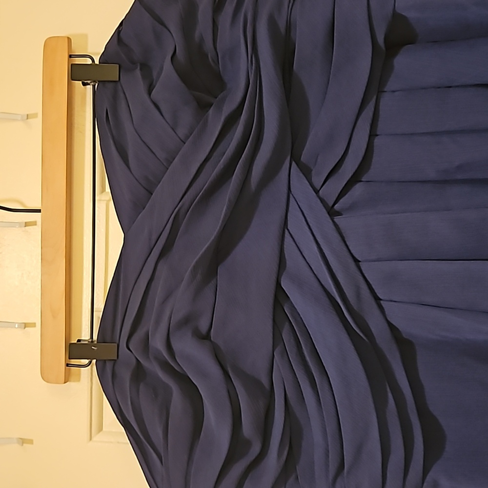 David's Bridal Navy blue bridesmaid/special event strapless dress Size 20 - Picture 4 of 10